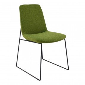 Moe's Home Collection Ruth Dining Chair in Green - Set of Two - Front Side Angle