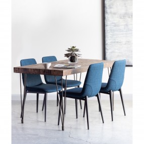 Moe's Home Collection Kito Dining Chair in Blue - Set of Two - Lifestyle