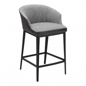 Moe's Home Collection Beckett Counter Stool - Grey - Front Side Angle