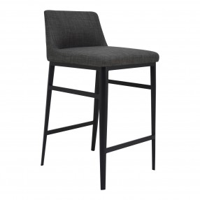 Moe's Home Collection Baron Counter Stool - Charcoal - Front Side Angle