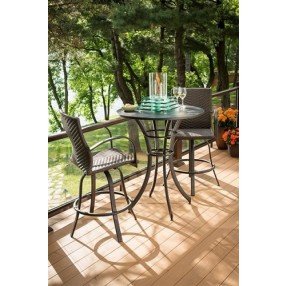 Outdoor Greatroom Company Empire Round Pub Table - Lifestyle