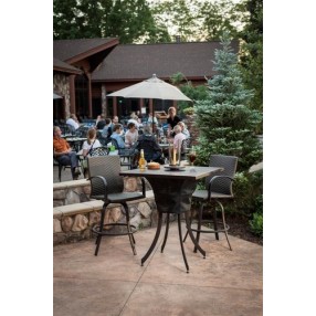 Outdoor Greatroom Company Empire Square Pub Table - Lifestyle