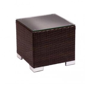 Aruba End Table Java Wicker - No Glass