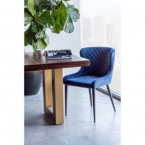 Moe's Home Collection Etta Dining Chair - Dark Blue - Lifestyle