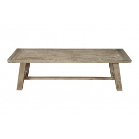 Alpine Furniture Newberry Bench, Weathered Natural - Front Angle