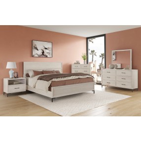Alpine Furniture Bradley 6 Drawer Dresser in Antique White - Lifestyle