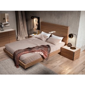 J&M Furniture Faro Walnut Platform Bedroom Collection
