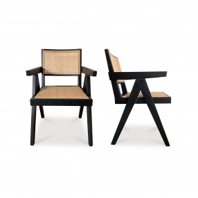 Moe's Home Collection Takashi Chair Black - Set of Two - Set in Angle