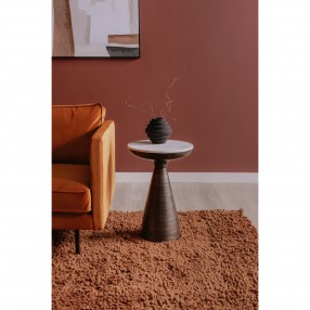 Moe's Home Collection Font Side Table - White Marble - Lifestyle