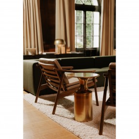 Moe's Home Collection Rassa Polished Gold Accent Table - Lifestyle