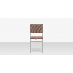 Source Furniture Fiji Wicker Dining Side Armless Chair California Sand Front