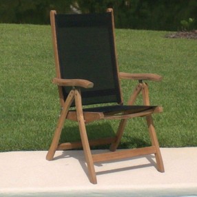 Royal Teak Florida Chair Sling Outdoor Front View