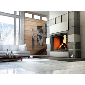 Valcourt Fireplace Frontenac Wood Burning Fireplace with Chimney - Lifestyle