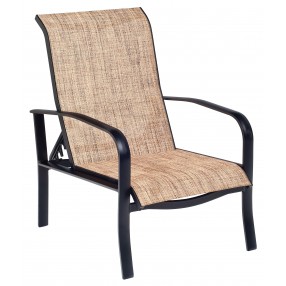 Woodard Fremont Sling Adjustable Lounge Chair - Angled