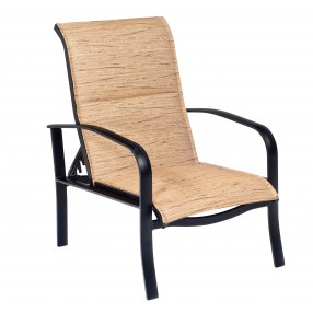Woodard Fremont Padded Sling Adjustable Lounge Chair - Angled
