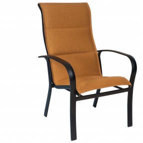 Woodard Fremont Padded Sling High-Back Dining Armchair - Stackable