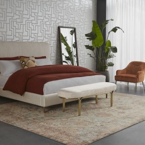 Sunpan Zagora Loom-Knotted Rug Rust 6' X 9' / 8' X 10' / 9' X 12' / 10' X 14'  - Lifestyle