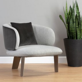 Sunpan Garry Lounge Chair - San Remo Winter Cloud / Diamond Mummy - Lifestyle