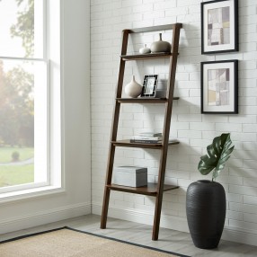 Greenington Currant Leaning Bookshelf in Black Walnut -  Lifesytle
