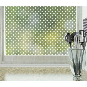 Odhams Press Diamonds Frosted Non-Adhesive Decorative Window Film - Privacy Cling Film
