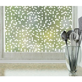 Odhams Press Honeycomb Frosted Non-Adhesive Decorative Window Film - Privacy Cling Film