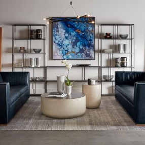 Sunpan Eiffel Low Bookcase - Black in Large - Lifestyle