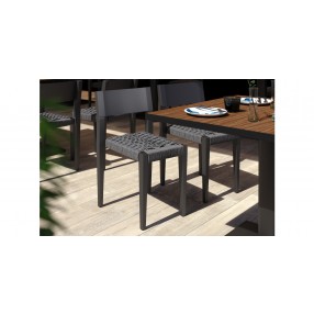 Source Furniture Belmont Dining Side Rope Chair Black