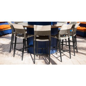 Source Furniture Chloe 20" Wicker Armless Bar Side Chair