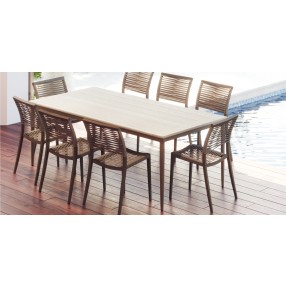 Source Furniture Danish Aluminum Rectangular Dining Table