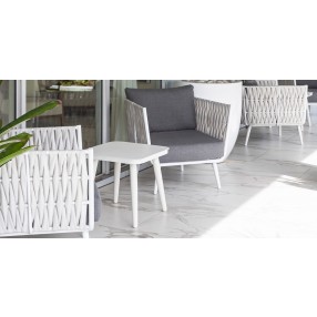 Source Furniture Aria 20" Square Aluminum Frame End Table