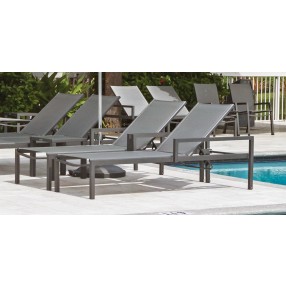 Source Furniture Fusion Aluminum Sling Chaise Lounge with Arms