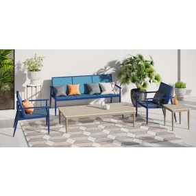 Source Furniture Danish Aluminum Sling Strap Sofa