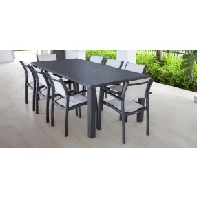 Source Furniture Fusion Aluminum Stackable Arm Dining Side Chair
