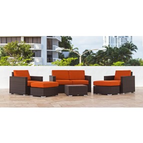 Source Furniture Lucaya Ottoman With Standard Cushion Espresso