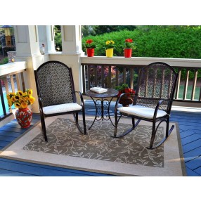 Tortuga Outdoor Garden Rocker 3Pc Bistro Set