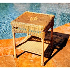 Tortuga Outdoor Portside Wicker Side Table