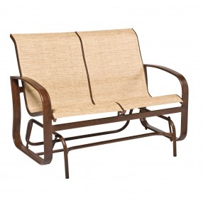 Woodard Cayman Isle Sling Gliding Love Seat - Angled