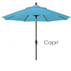 California Umbrella 9' Aluminum Market Umbrella Collar Tilt - Bronze - Pacifica