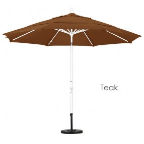 California Umbrella 11' Aluminum Market Umbrella Collar Tilt Matted White - Olefin