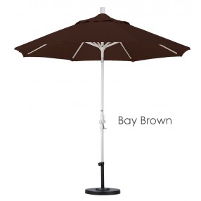 California Umbrella 9' Aluminum Market Umbrella Collar Tilt - Sand - Sunbrella