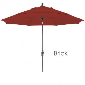 California Umbrella 11' Aluminum Market Umbrella Collar Tilt DV Bronze - Pacifica