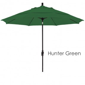 California Umbrella 11' Fiberglass Market Umbrella Collar Tilt DV Matted White - Pacifica