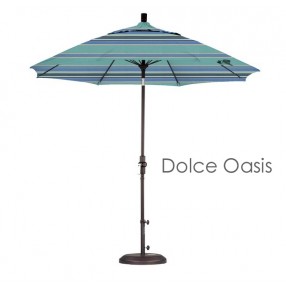 California Umbrella 9' Fiberglass Market Umbrella Collar Tilt M Black - Sunbrella