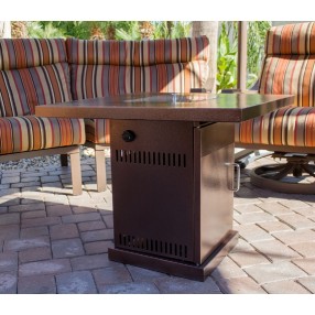 AZ Patio Heaters Outdoor Conventional Propane Fire Pit in Hammered Bronze - Lifestyle