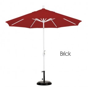 California Umbrella 9' Aluminum Market Umbrella Push Tilt - M White - Pacifica