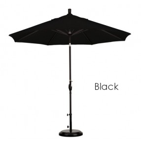 California Umbrella 9' Aluminum Market Umbrella Push Tilt - M Black - Pacifica