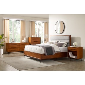 Greenington Taylor Queen Bed In Amber - Lifestyle Angled View