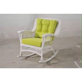 Moon Collection - Arm Chair with Cushions (In WHITE Wicker Finish)