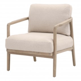 Essentials For Living Harbor Club Chair in Flax Linen - Front Side Angle