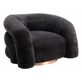 Havn Accent Chair in Black- side view 1